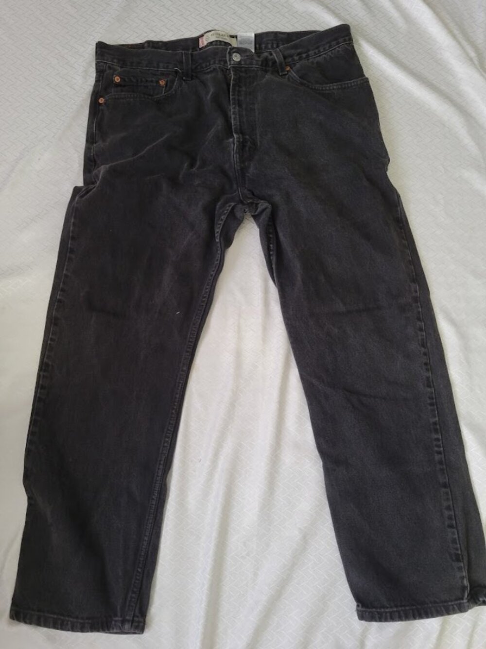 Levi's 505 Regular Fit Black Jeans Men's 40x30